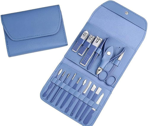 16-in-1 Manicure & Pedicure Kit – Stainless Steel Nail Grooming Set with Nail Clippers, Cuticle Nippers & Nail File